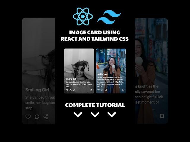 Image Card Using ReactJS and Tailwind CSS | Better than Instagram #shorts