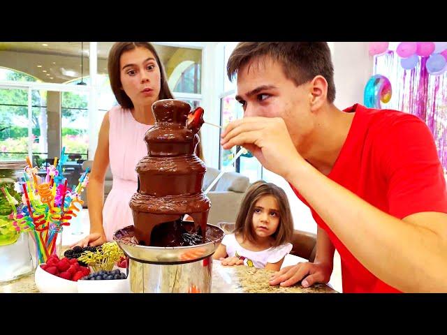 Настя и коллекция видео про День рождения Mia birthday surprises and sweets