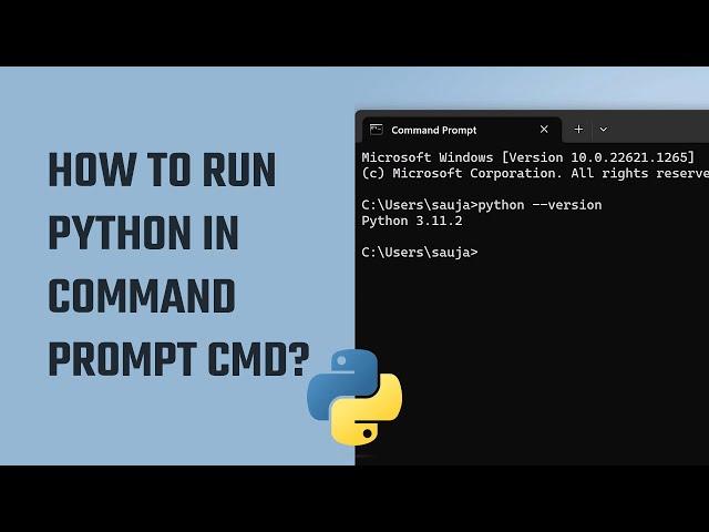 How to run Python in Command Prompt cmd?