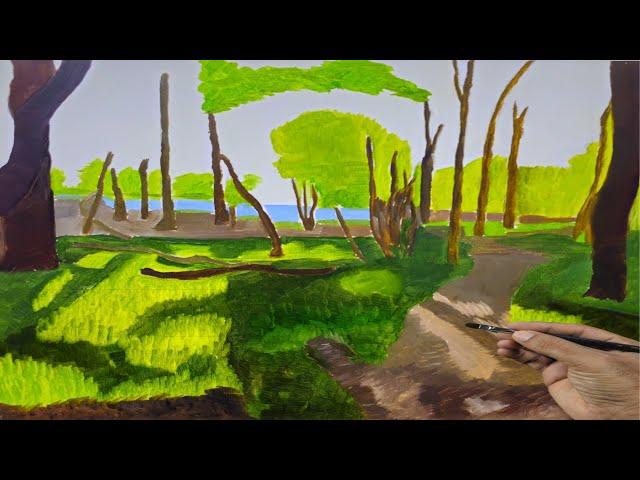 Oil Painting a Woodland Scene | Timelapse | Oil Painting Tutorial |Jaan Colors Art