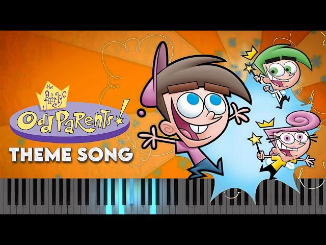 The Fairly Oddparents Theme Song (Piano tutorial and Karaoke)