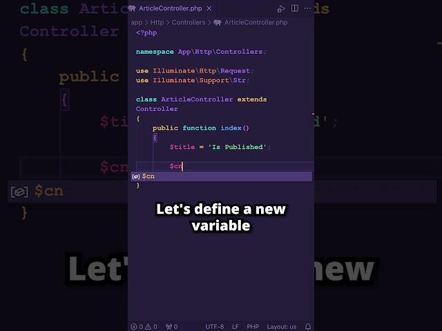 The EASIEST Method to Convert a String to Camel Case in Laravel #laravel #shorts