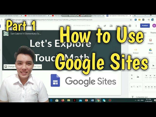 How to Use Google Sites Part 1 2020 - TAGALOG