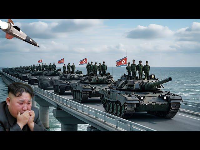 HAPPENING 2 HOURS AGO! Convoy of 750 Tanks and 3,000 North Korean Soldiers Bombarded on Bridge