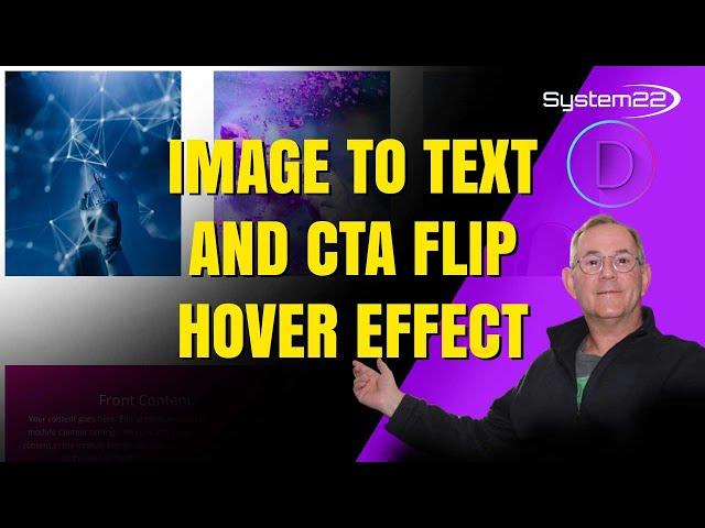 Divi Theme Image To Text and CTA Flip Hover Effect