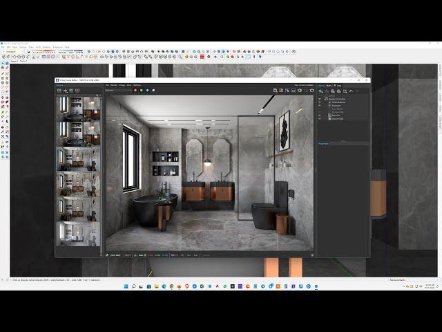 Interior Rendering Settings in Sketchup & Vray Next Tutorial #047   Full Lighting & Render Setup