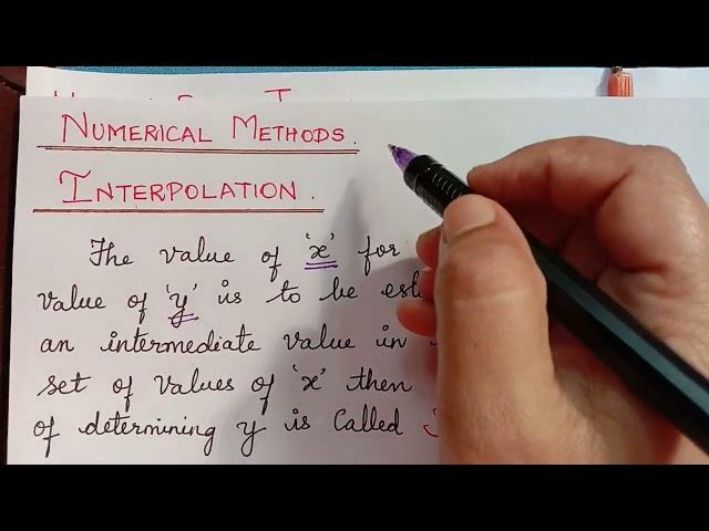 interpolation - introduction - methods of interpolation - numerical methods