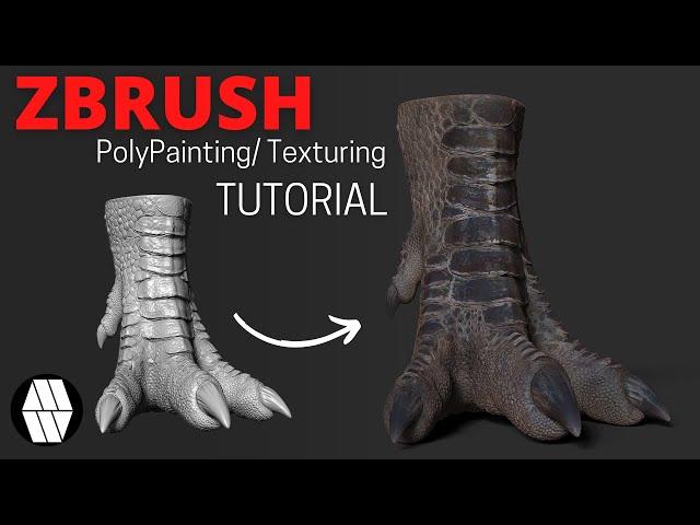 ZBRUSH Tutorial - ZBrush Polypainting/Texturing