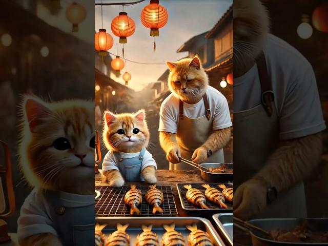 Cat and his father work's #vrialshort #trindingshorts #youtubeshorts