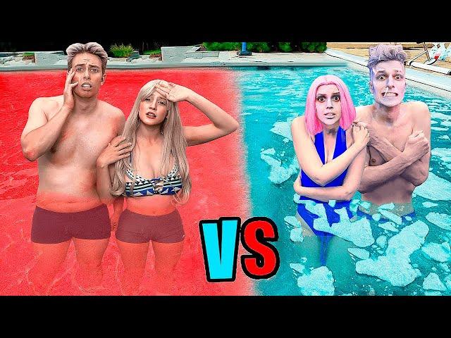 HOT vs COLD pool couples Challenge!