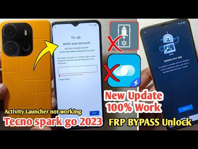 Tecno Spark Go (BF7) Frp Bypass Without PC Activity Launcher No Xshare Android 12 New update 2024