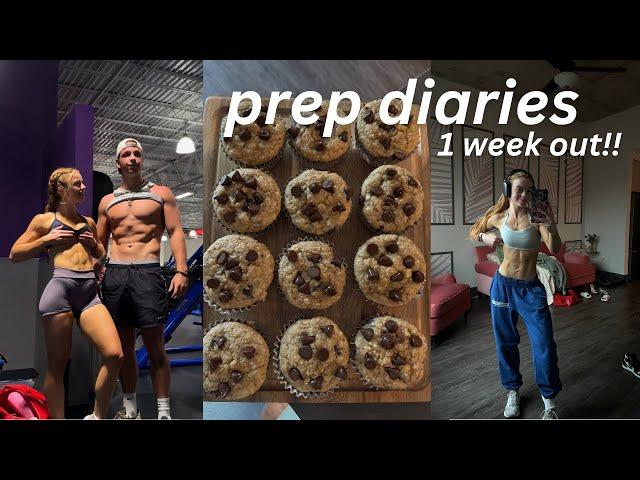 bodybuilding prep diaries: 1 week out | a super chatty day in the life on prep