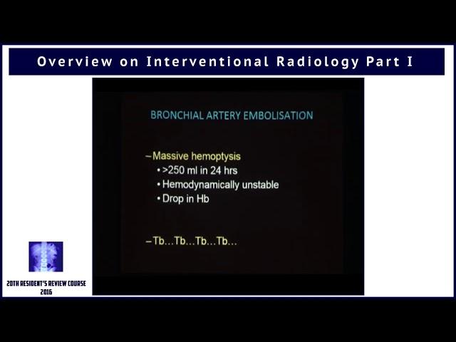 Overview on Interventional Radiology-Part I