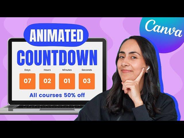 How to create a COUNTDOWN Timer⏱  [EASY Canva FREE/PRO Tutorial]