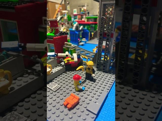 DON’T TAKE ANOTHER STEP OR WE WILL USE FORCE. Lego City Stop Motion Pardoy. Bro has a banana