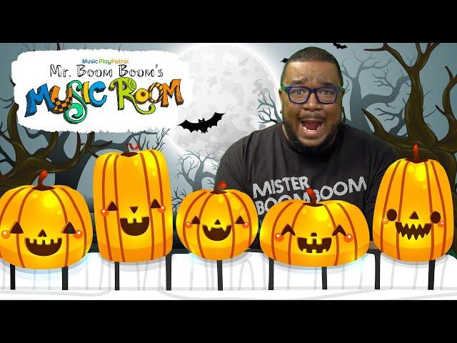 Five Little Pumpkins & Halloween Songs for Kids with Mr. Boom Boom | Music Class for Kids