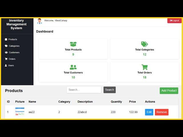 PHP Inventory Management System Source Code - PHP Web Application With MySQL Database | With Code