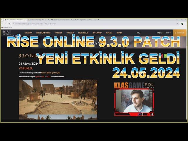 Rise Online 9.3.0 Patch Notları ! YENİ Etkinlik GELDİ ! Detaylar ve Değişiklikler- Sesli Bilgiler TR