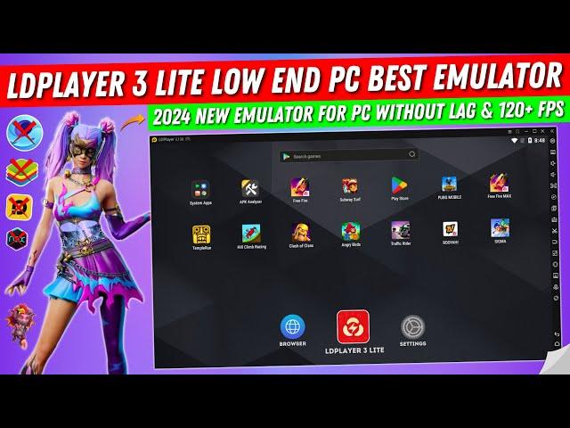 LDplayer 3 Lite Best Emulator For Low End PC Free Fire | LD Player Lite Best Version For PC (2024)