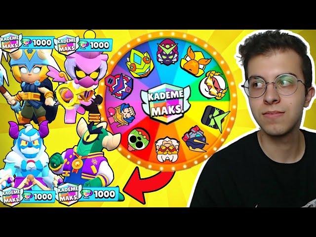 24 SAAT BOYUNCA ÇARKTAN ÇIKAN KARAKTERİ 50 RÜTBE YAPTIM !! BRAWL STARS