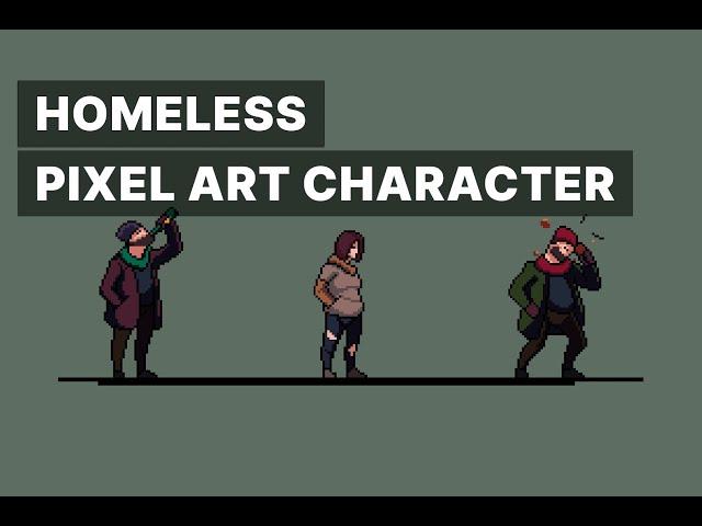 Homeless Pixel Character Asset Pack