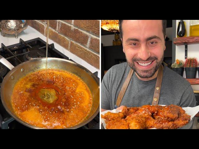 [Crispy Chicken with Honey Sauce]دجاج طري بس مقرمش وغرقان بصوص الثوم والعسل