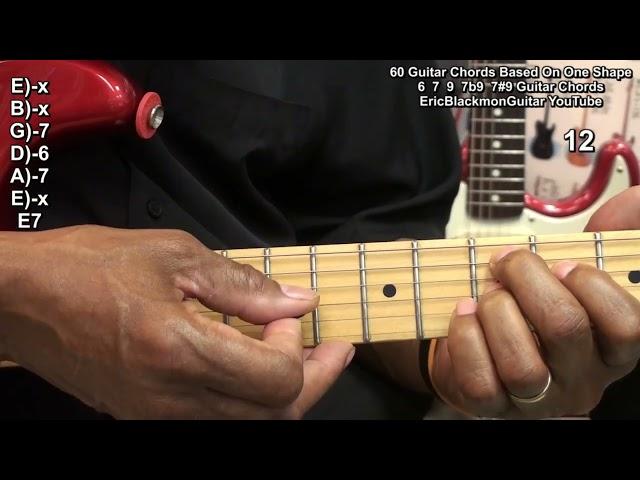 Play 60 CHORDS ON GUITAR Using ONE EASY SHAPE @EricBlackmonGuitar