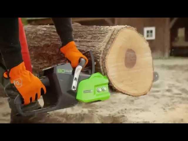 Аккумуляторная цепная пила GreenWorks GD80CS50 обзор и в работе