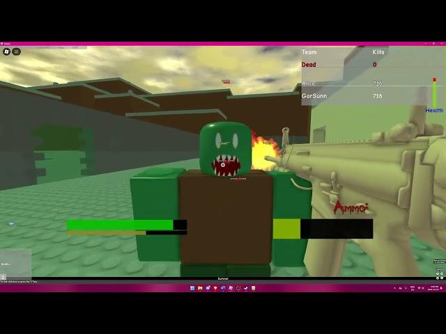 RetroStudio Roblox Zombie Survival Soloing Tank With Endgame Weapon