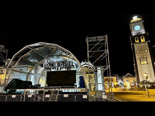 LIVE: Ponta Delgada Walk on windy last Monday in 2024, São Miguel Açores Portugal - 30.12.2024 #walk