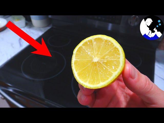 Rub a LEMON on your Glass Stove Top and WATCH WHAT HAPPENS!! 