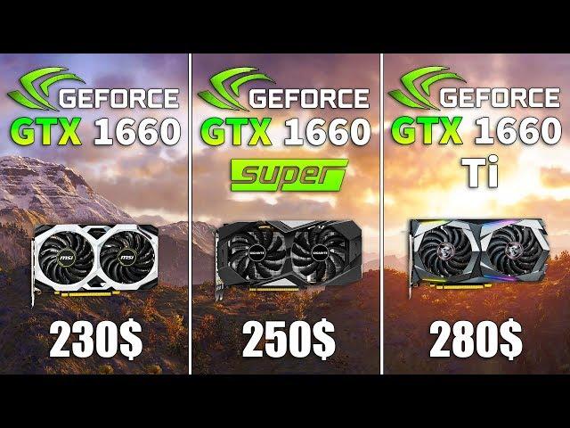 GTX 1660 vs GTX 1660 SUPER vs GTX 1660 Ti Test in 9 Games