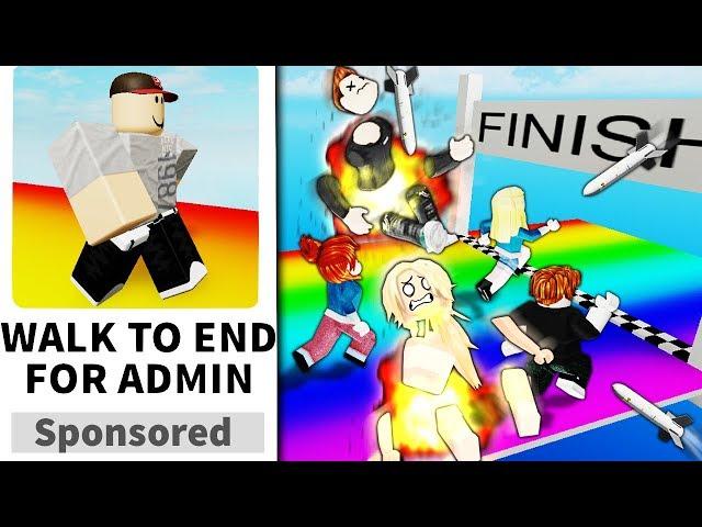 I made a Roblox "WALK TO THE END FOR ADMIN" game... but messed them up at the end