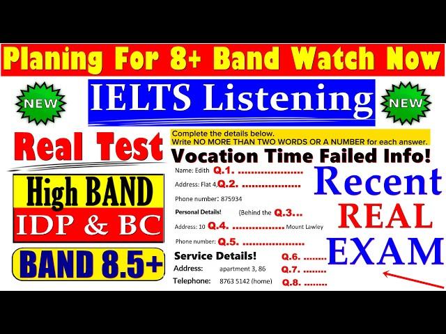 IELTS LISTENING PRACTICE TEST 2024 WITH ANSWERS | 29.12.2024