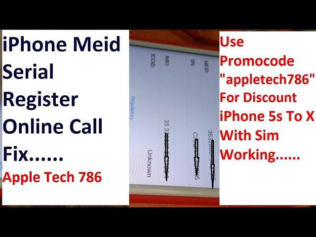 iPhone Meid Serial Register Online Meid Call Fix Apple Tech 786