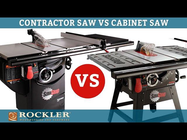 Table Saw Comparison - Contractor Saw vs. Cabinet Saw