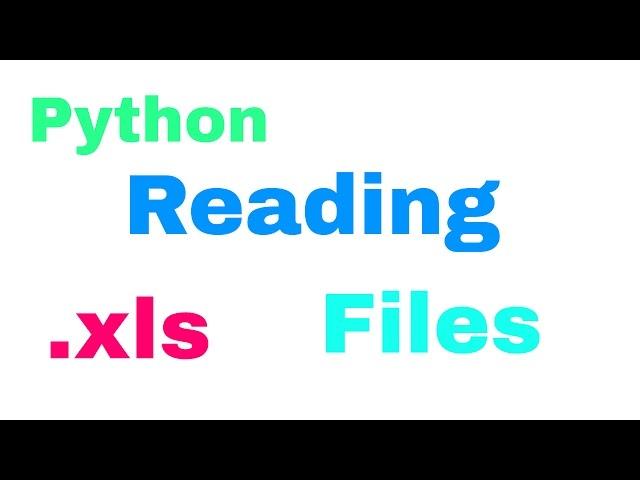 How to read .xls (Excel) files with Python - Tutorial