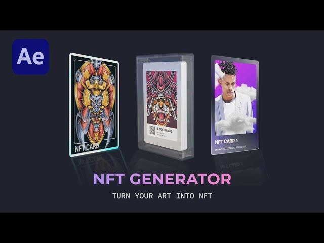 NFT Generator / NFT Art Promo ( After Effects Template )  AE Templates #NFT