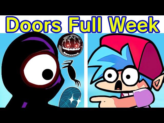 Friday Night Funkin' VS DOORS DEMO l Rush, Seek, Halt, Timothy (Roblox DOORS 1 to 100)(FNF Mod/Hard)