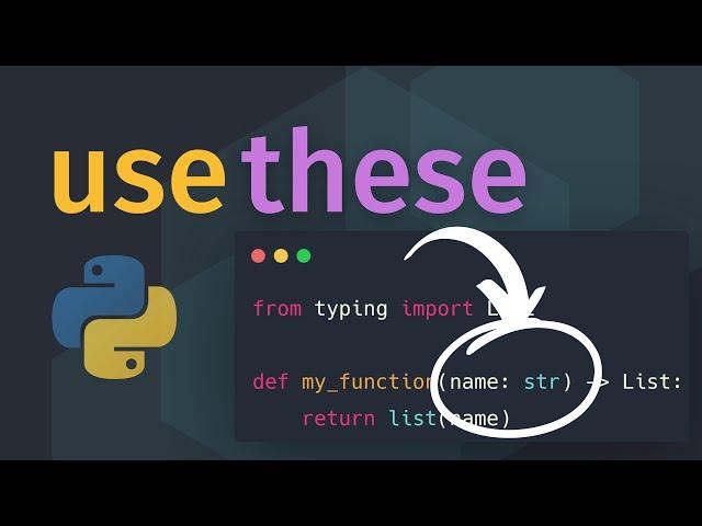 Modern Python uses Type HINTS, Here's How