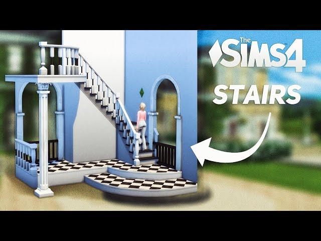 Functional Stairs Tricks • Tutorial (No CC) the Sims 4 | Speed build