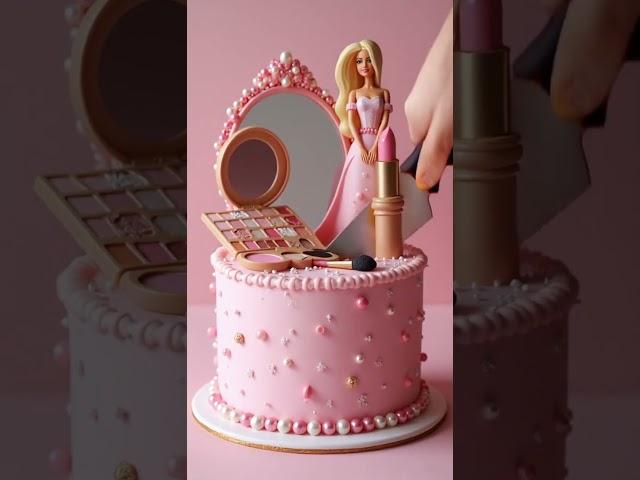 ASMR Slice Make Up Barbie Cake! 