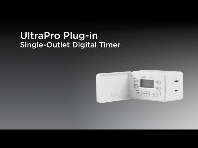 49789: UltraPro Plug-in Single-Outlet Digital Timer Operation