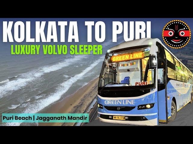 KOLKATA to PURI Jagannath Dham VOLVO Bus | Greenline LUXURY Sleeper Bus | PATHETIC Rest Stops!