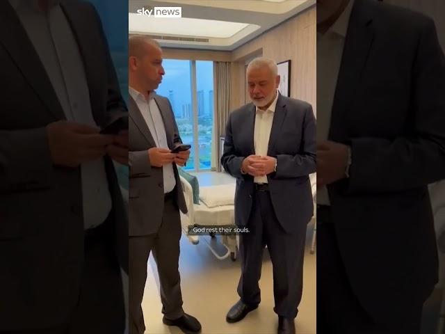 Moment Hamas leader finds out sons are dead