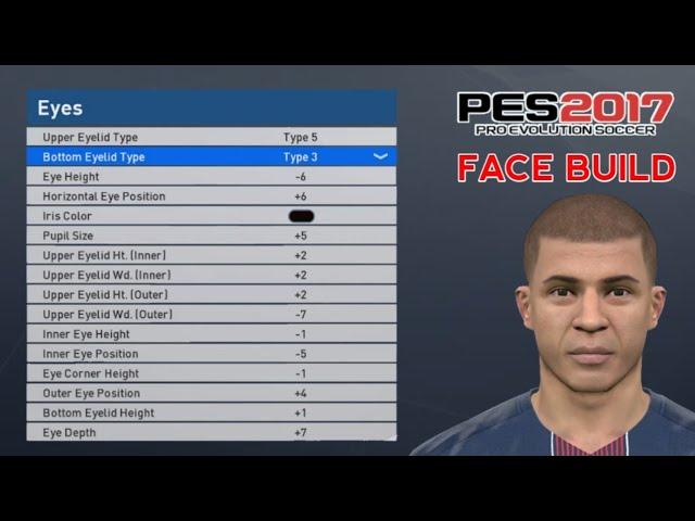 Kylian mbappe (FACE BUILD) in PES17 Pc