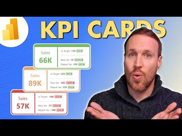 WOW with KPI Card Visuals using Reference Labels and Conditional Formatting | Power BI