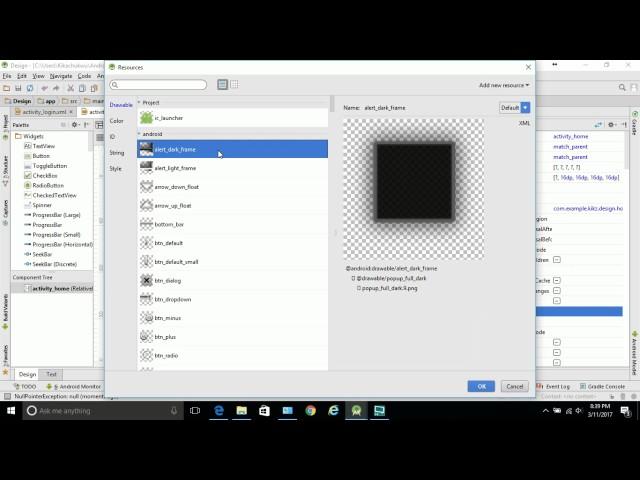 Changing Screens and making texts on android studio