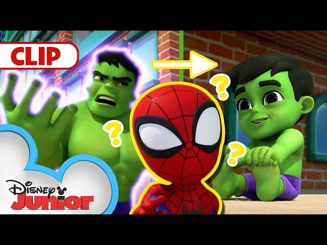 Hulk Turns Into a Baby  | Marvel's Spidey and his Amazing Friends | @disneyjunior