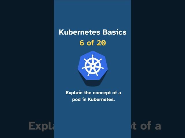 Explain the concept of pod in Kubernetes #devops #kubernetes